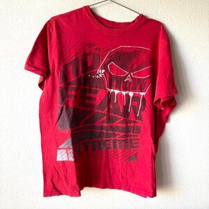 NO FEAR Men's XL Red Tee Shirt y2k 2000s Vintage